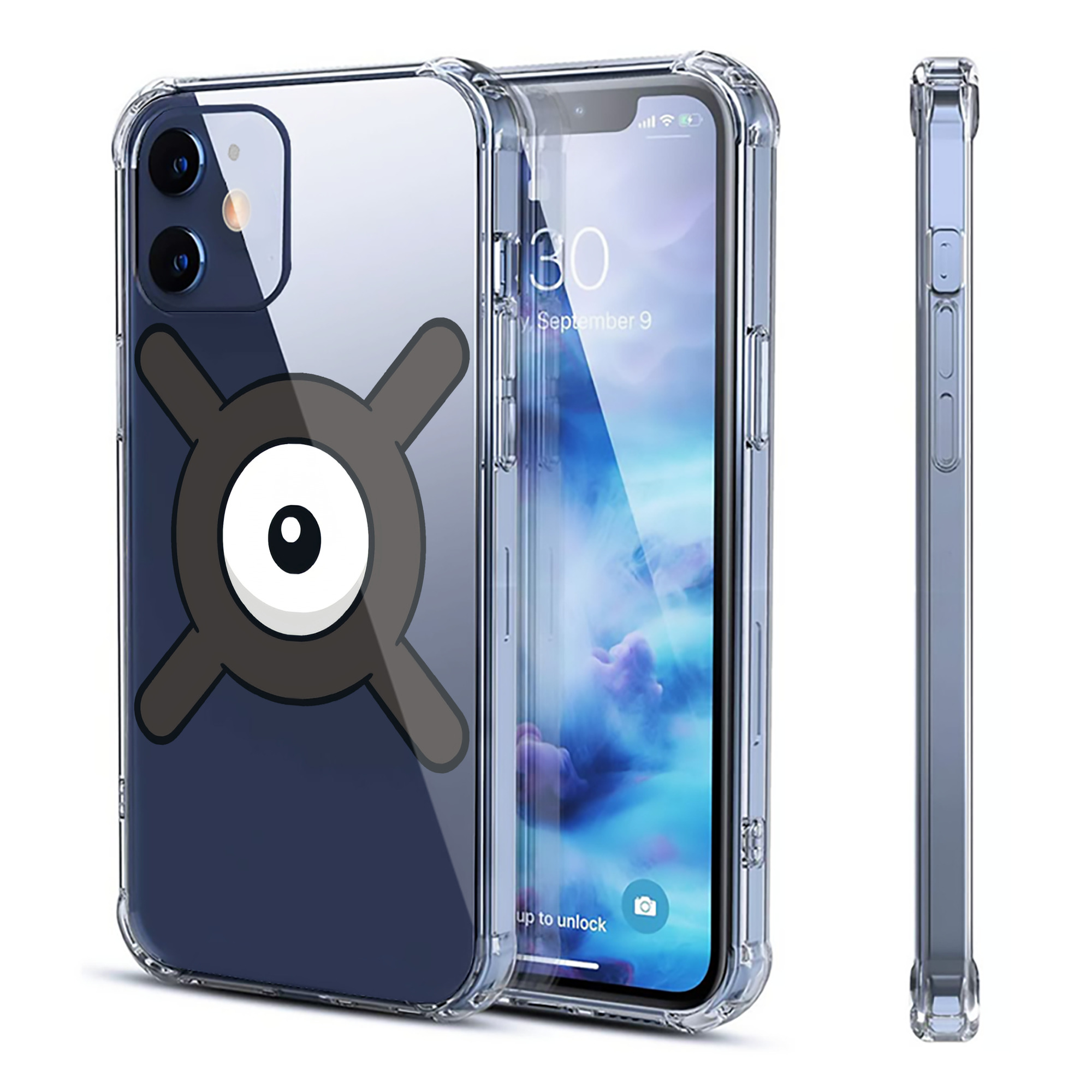 （画像用） ポケットモンスター Pokémon 【iPhone 12シリーズ対応】透明スマホケース（クリアソフトケース）